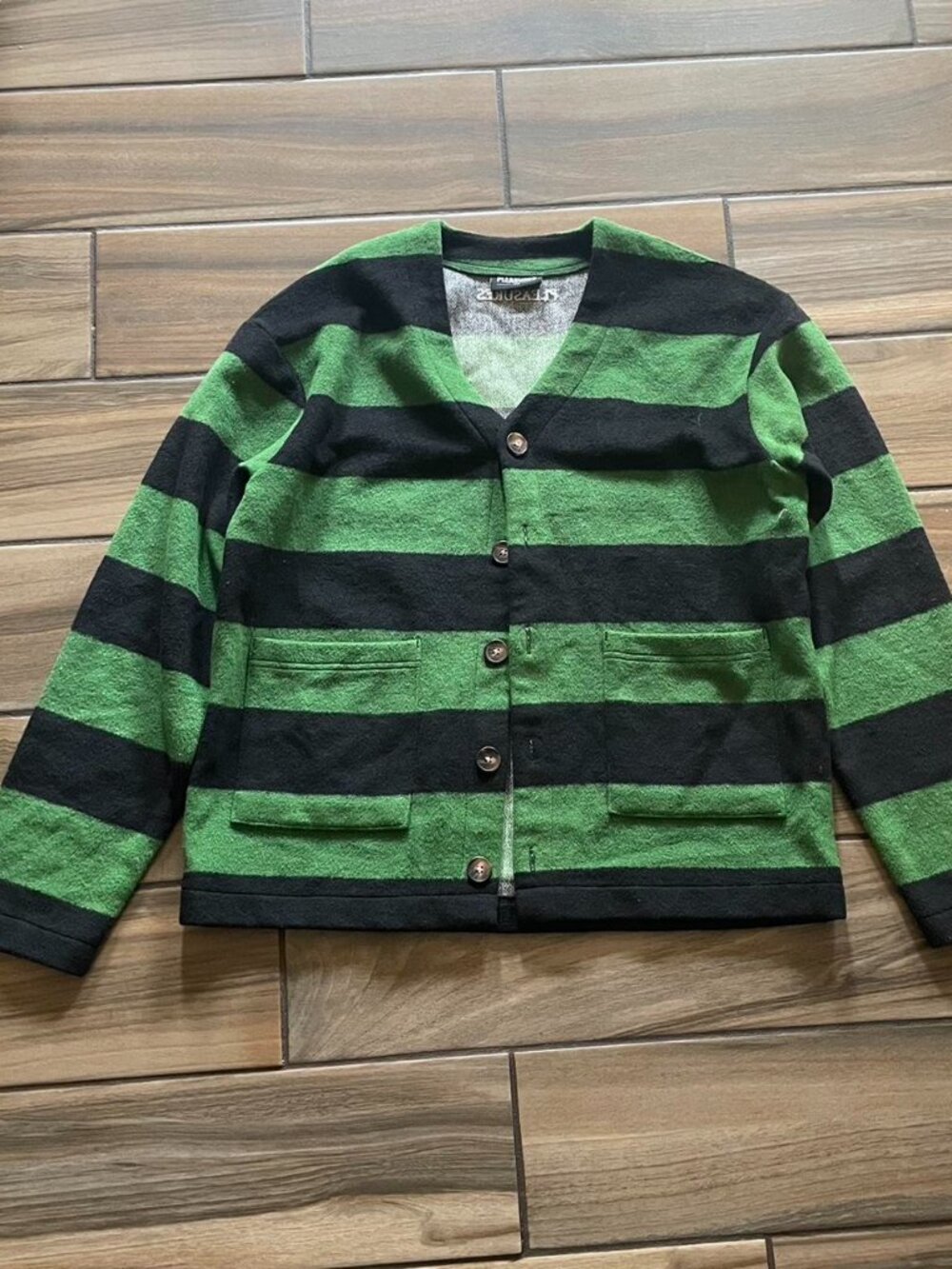 Pleasures Women's Green and Black Jumper